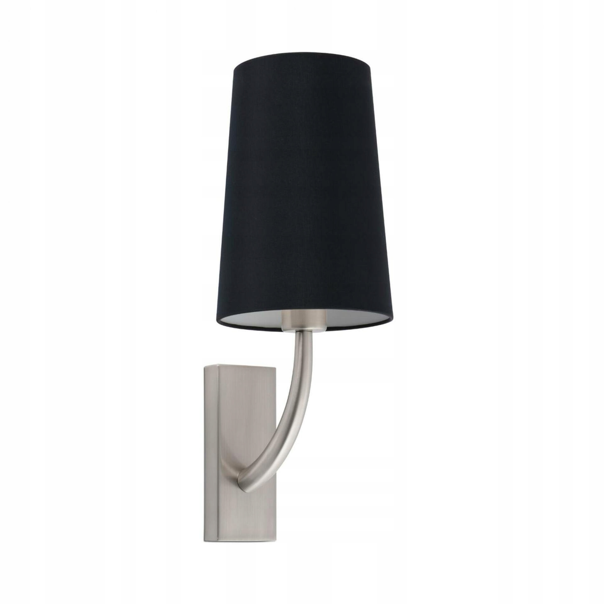 Nástenná lampa Faro Rem nikel/čierna E27 IP20 dizajnová oceľ/textil