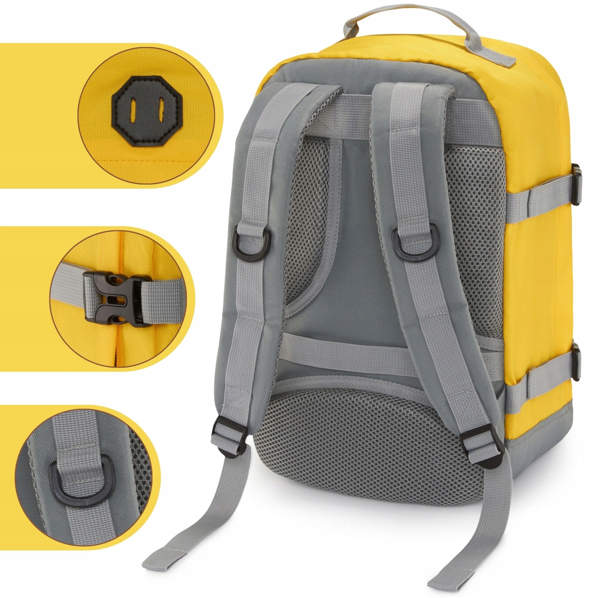 Plecak podróżny do samolotu RYANAIR WIZZAIR 40x20x25 darmowy bagaż ZAGATTO Wysokość 40 cm