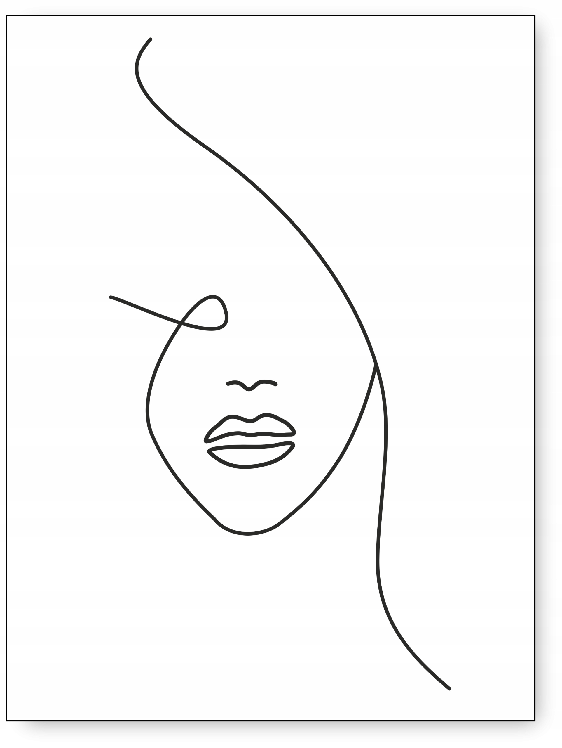 TWARZ LINIA plakat obraz A1 59,4x84cm #174