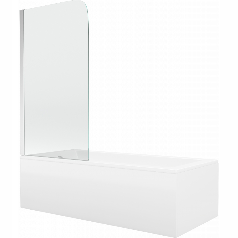 Mexen Cubik obdélníková vana 160 x 70 cm s zástěna