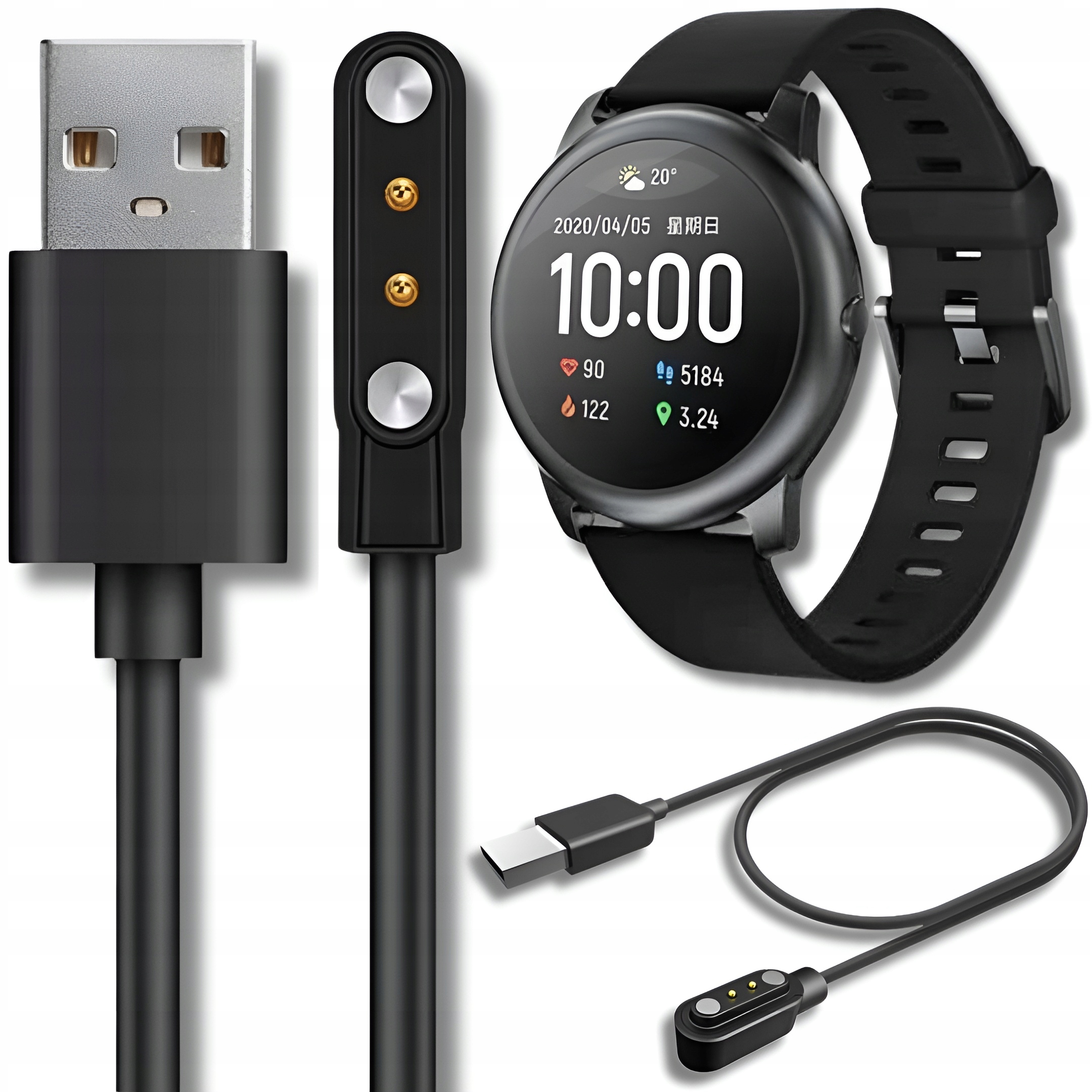 KÁBEL NABÍJAČKA PRE SMARTWATCH KW10 PRO SW014 RNBE37 PRO L8 L9 KW33 4mm