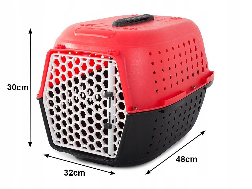 Levně Klec přepravka pro psa kočku králíka, pevná, velikost 48