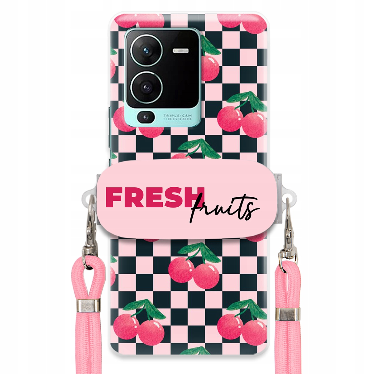 Puzdro pre Vivo S15 Pro 5G Crossbody vodítko držiak šachovnice Fresh Fruits