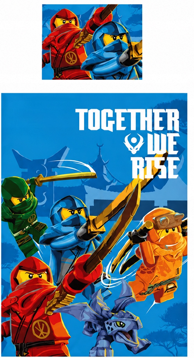 Pościel 140X200 lego ninjago Bawełna Dziecięca bawełniana kai Jay Lioyd