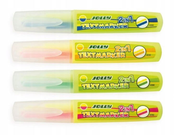 

Zakreślacze Dwukolorowe Fluorescencyjne 4SZT Jolly