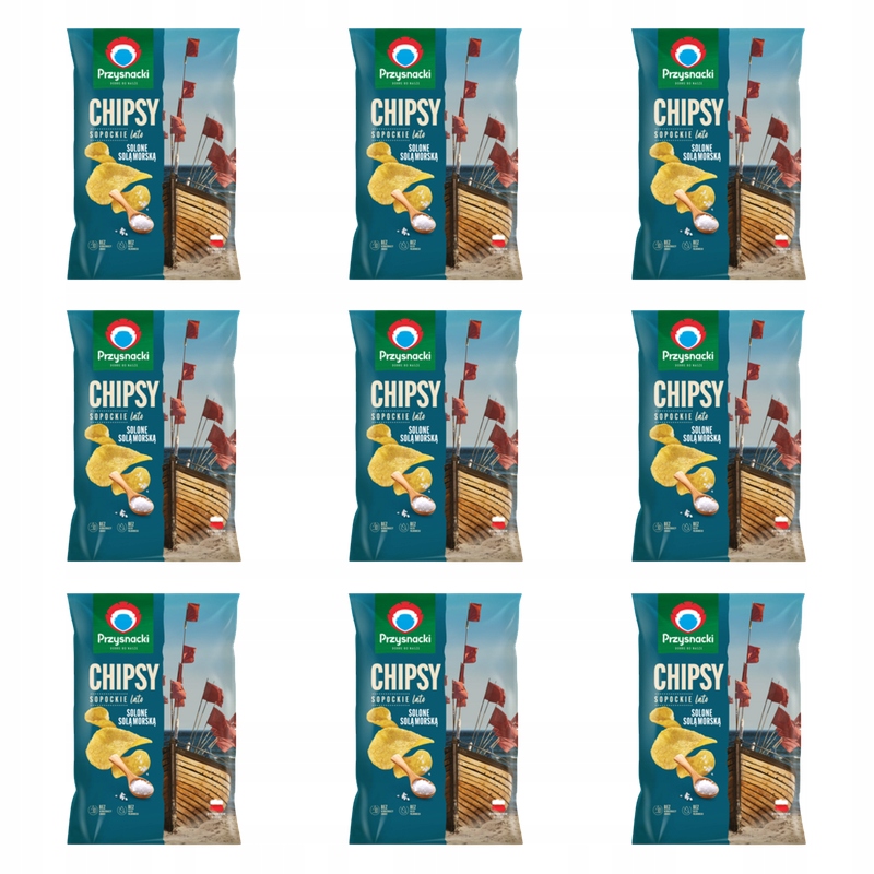 Przysnacki chipsy Sopockie léto solené mořskou solí 130 g X9