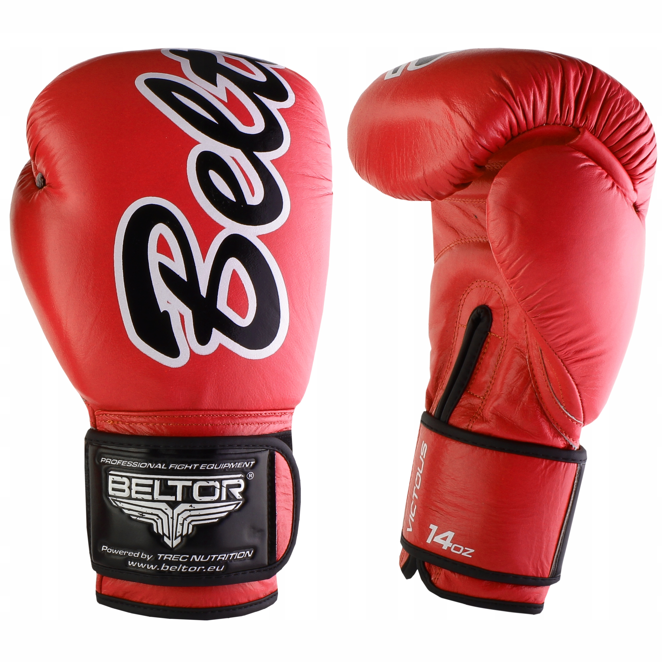 Beltor Rękawice Bokserskie Treningowe Victous Red Czerwone 16 Oz Boks