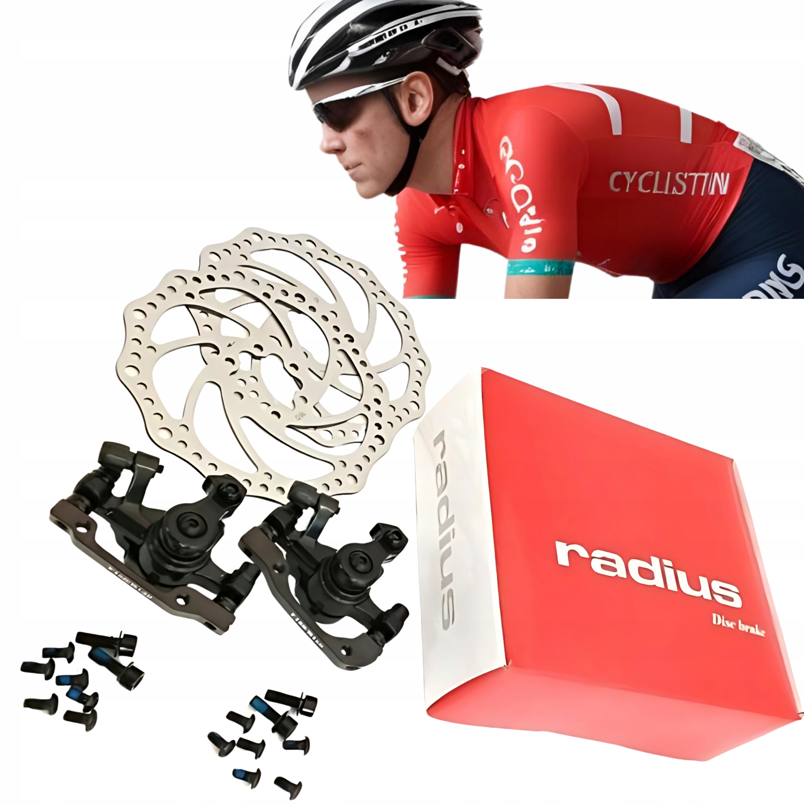 Kotoučová brzda na kolo mechanická sada 160 mm brake disc přední zadní