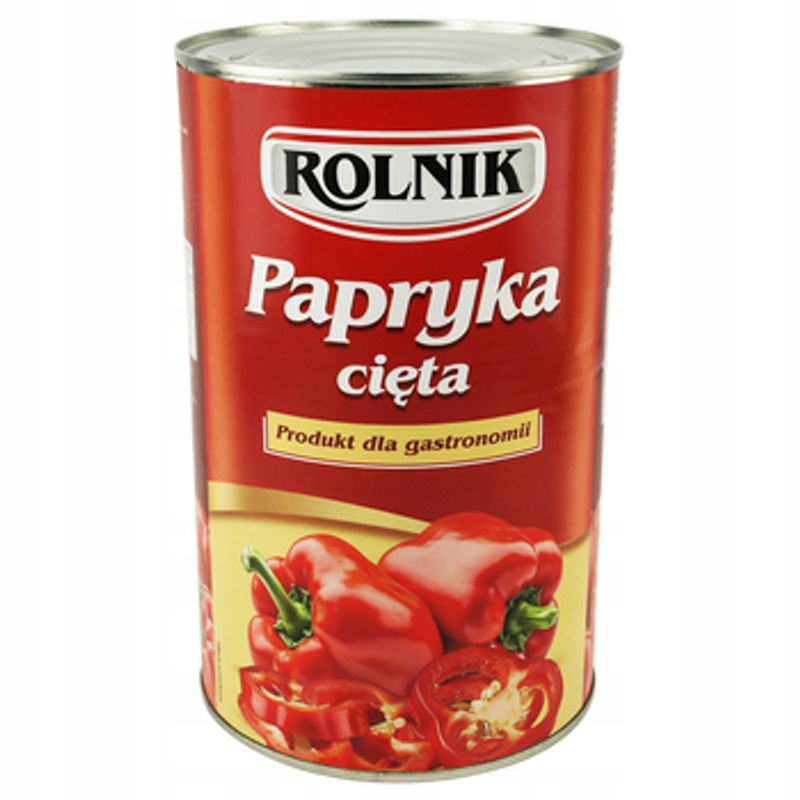 Levně Paprika řezaná Rolnik 4300 g maďarská červená, nakládaná