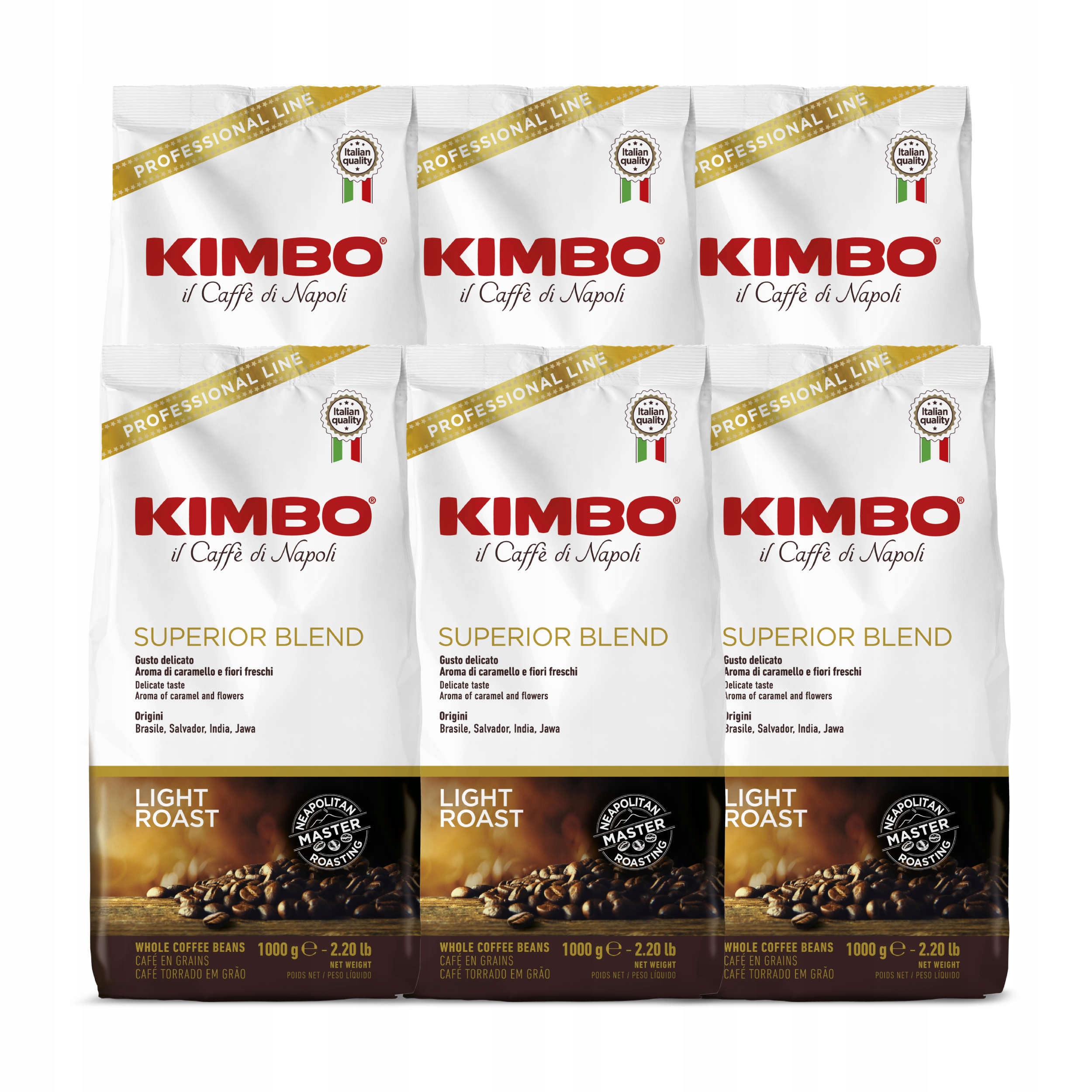 Kawa ziarnista Kimbo Espresso Superior Blend 6x1kg