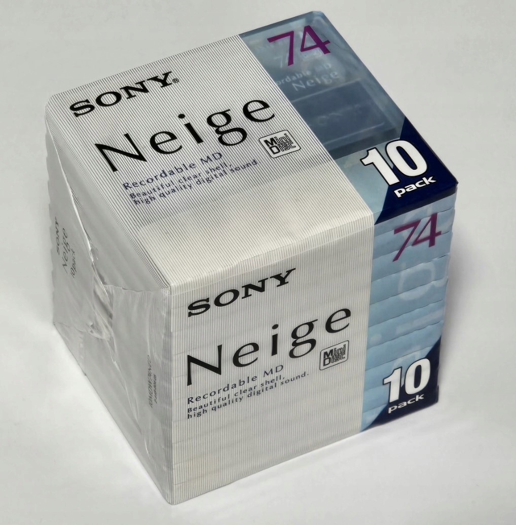 Sony Neige MiniDisc 74 Min 10 Pack Recordable MD 10MDW74NED Made In Japan