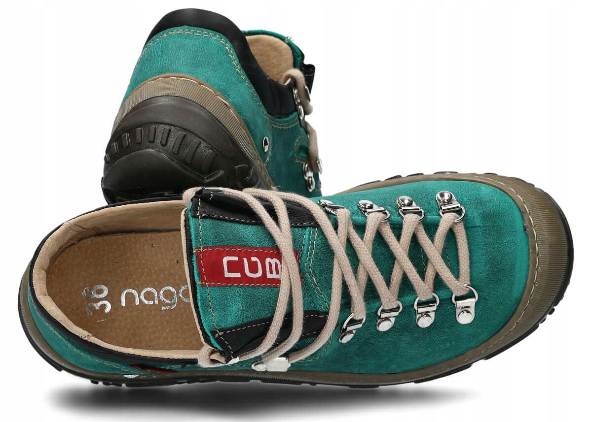 NAGABA 054 SZMARAGDOWY CRAZY - PÓŁBUT TREKKINGOWY DAMSKI - ROZMIAR 41 Marka Nagaba
