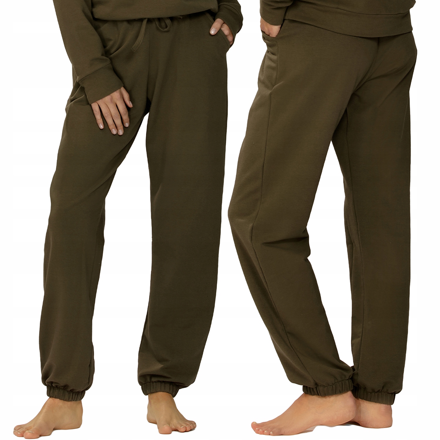 Dkaren Venezja khaki Kalhoty zelená bavlna tepláková XL