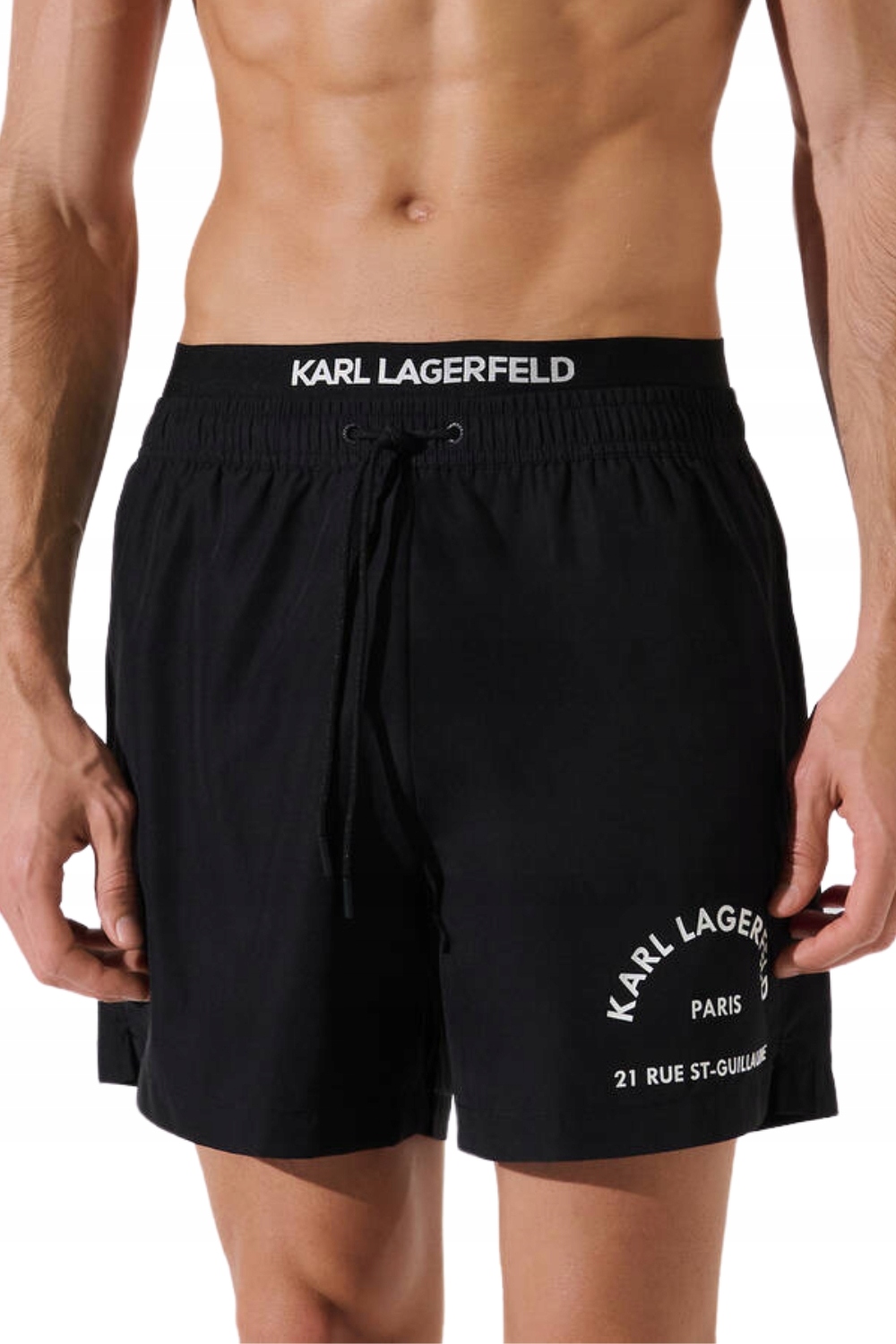Karl Lagerfeld Černé pánské plavky Rsg M