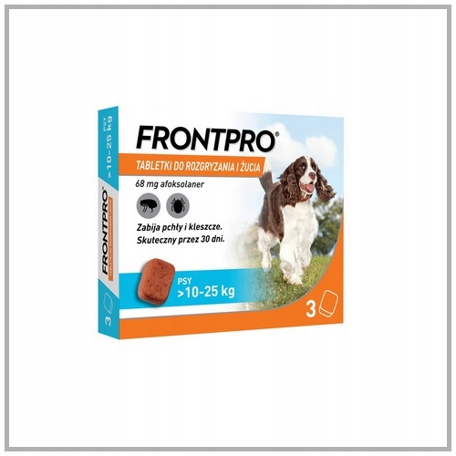 Frontpro L 10-25 Kg (3SZT/OP) tabletki na pchły i kleszcze dla psa