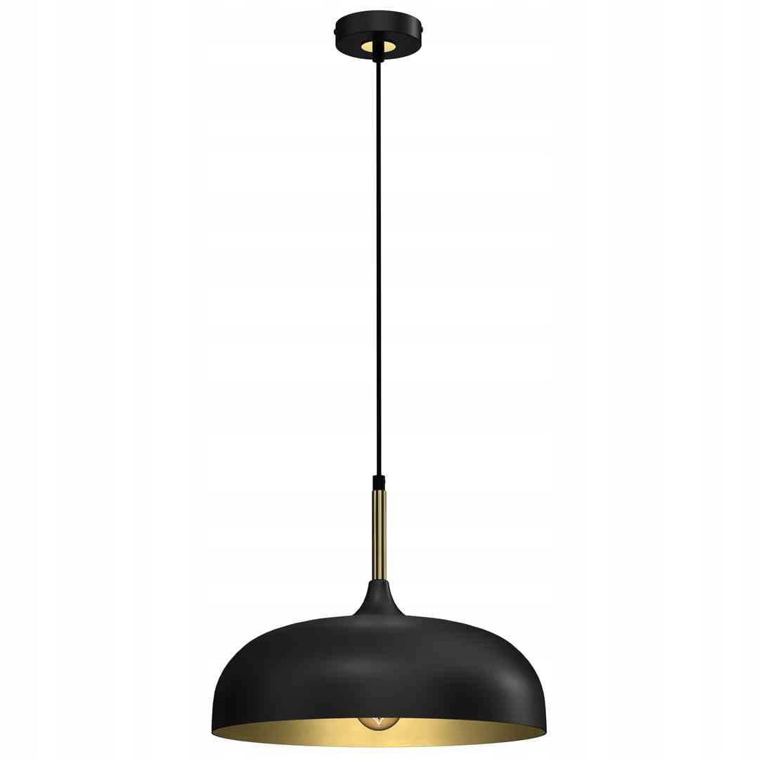 Závesná lampa Milagro Lincoln čierna Metal E27 60W nastaviteľná