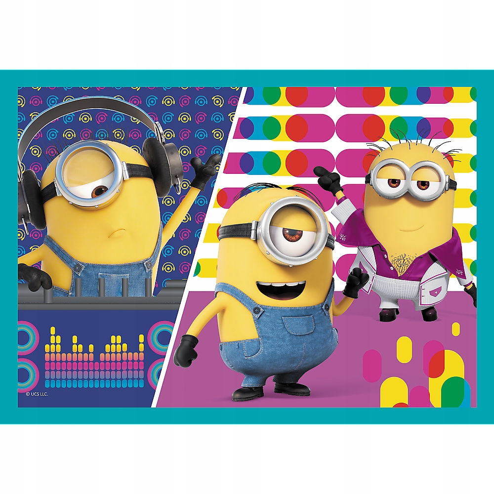 Puzzle 4w1 WESOŁY ŚWIAT MINIONKÓW 34339 Kolekcja 4w1