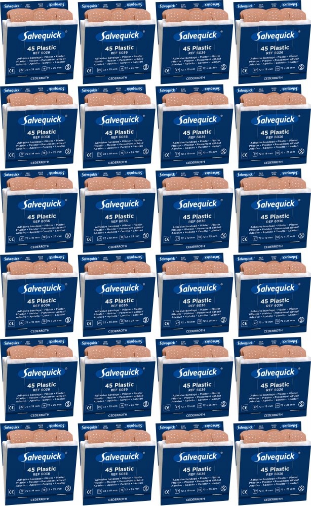 Plastry plastikowe CEDERROTH Salvequick (REF-6036) 45 sztuk x24