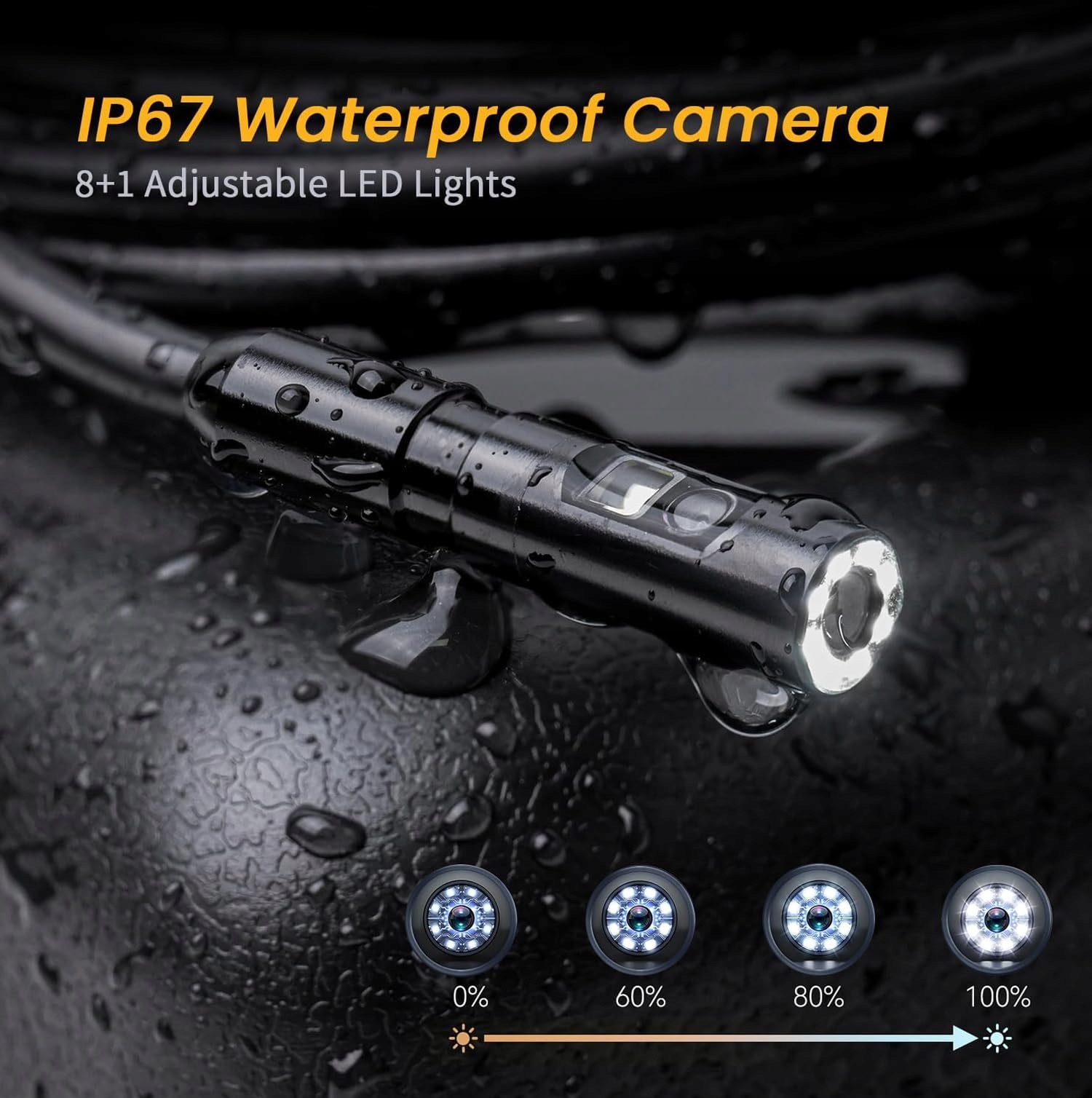 DUAL LENS Endoskopkamera 10m 5 Calowy Ekran 1080P HD Inspekcja Wodoodporna — miniatura 4