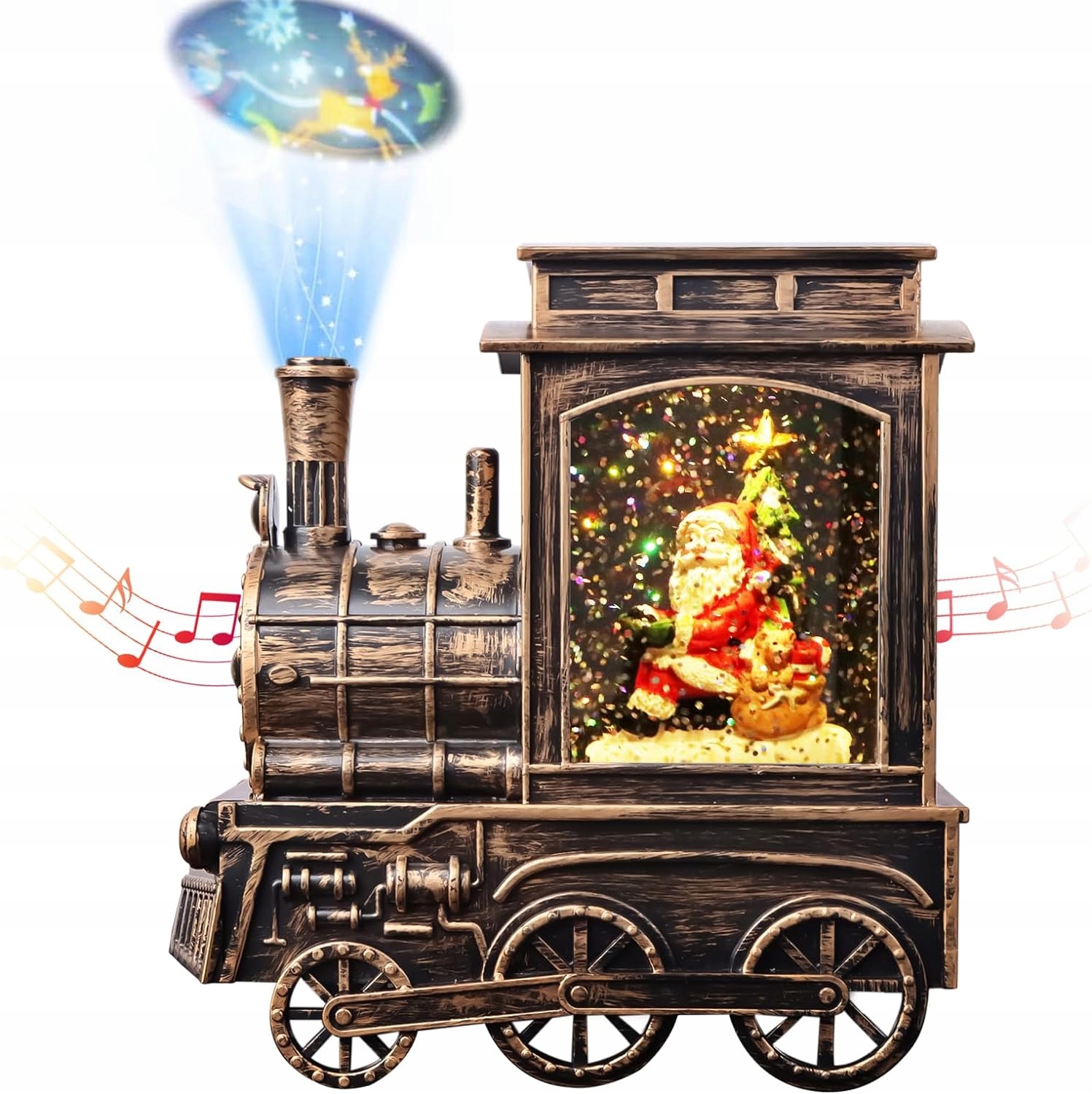 LATARNIA ŚWIĄTECZNA KULA ŚNIEŻNA PROJEKTOR