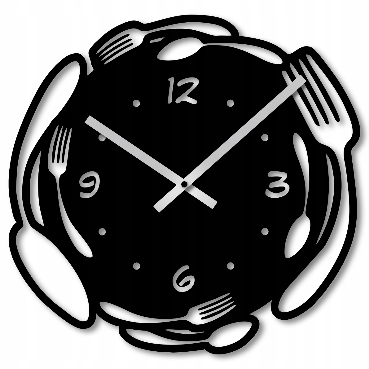 Nástěnné Hodiny 50 cm Nástěnné Hodiny Ažurové Hodiny Do Kuchyně Příbory