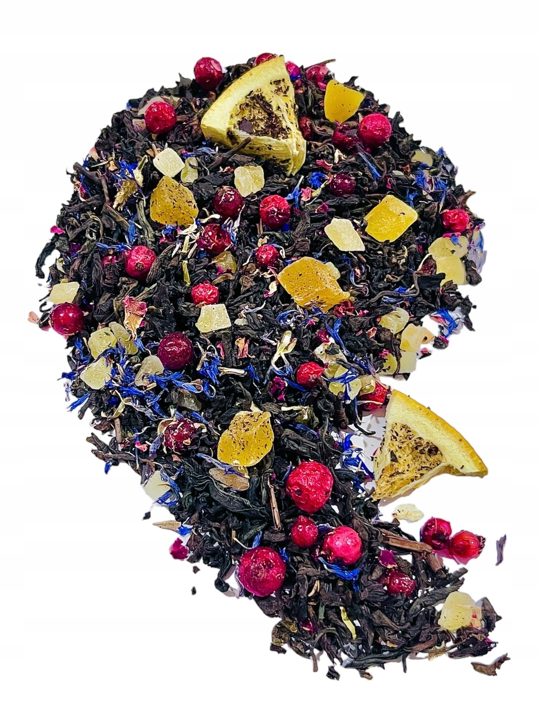 Herbata Czerwona liściasta Pu Erh z dodatkami Kolorowa Bergamota 1 kg