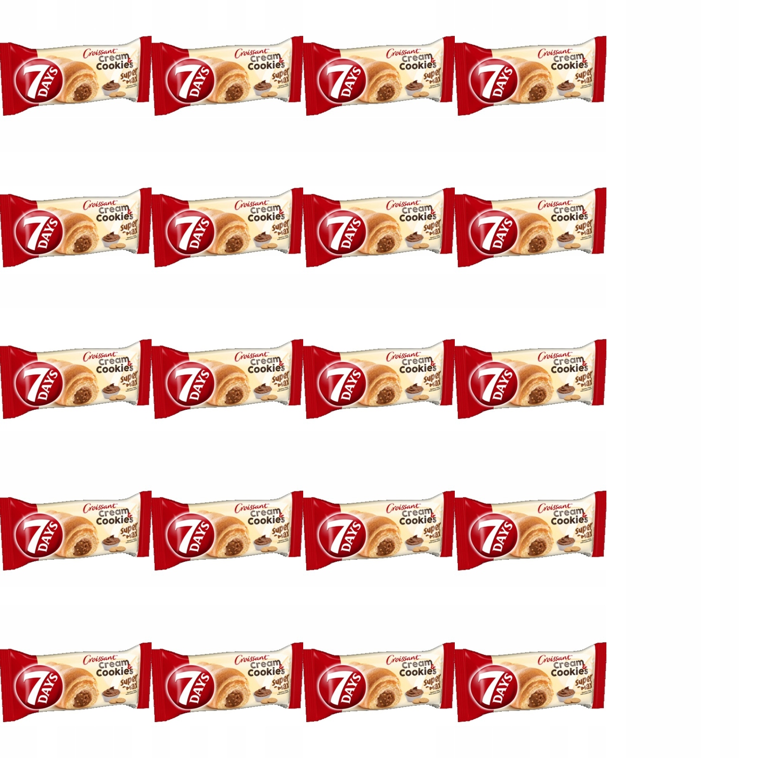 20x 98g 7DAYS rogalik krem orzechowy z ciasteczkami Karton