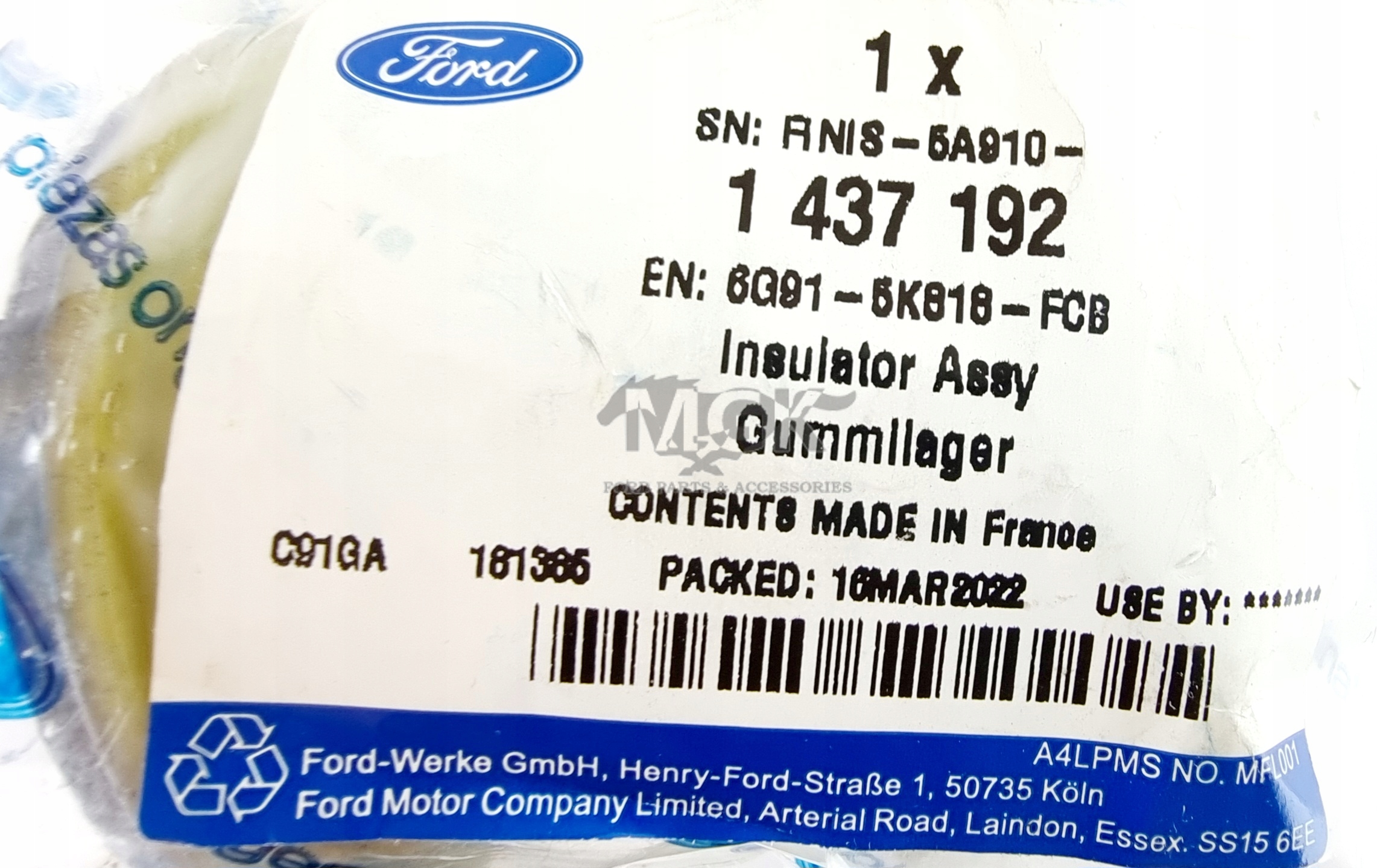 TULEJA TYLNEJ BELKI FORD MONDEO MK4 S-MAX GALAXY Producent części Ford OE