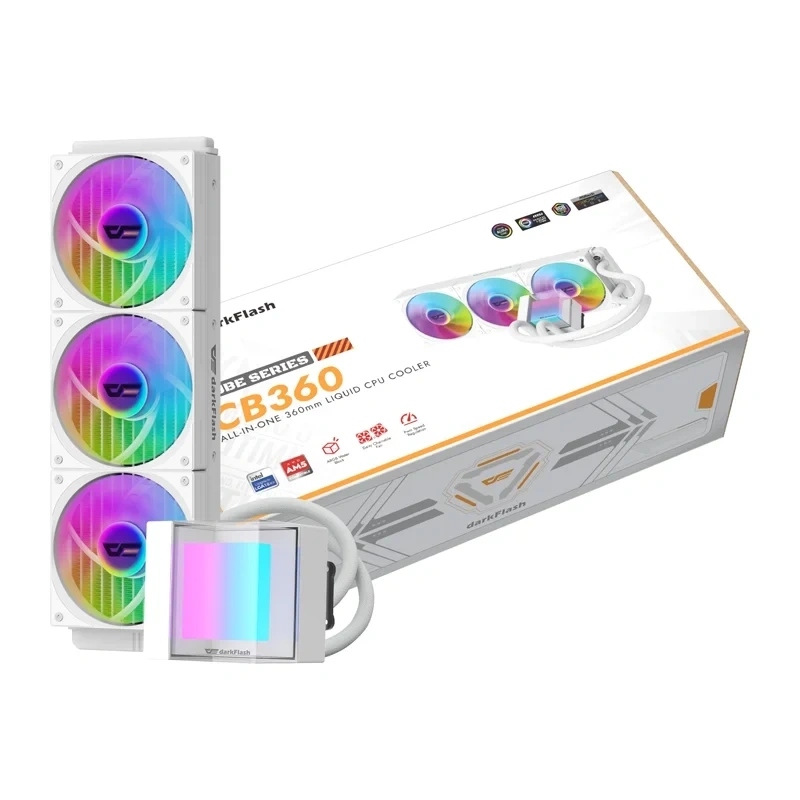 DarkFlash CB360 Vodní chlazení Cpu Aio Výkonné 300 W Argb Pwm 3x120 mm
