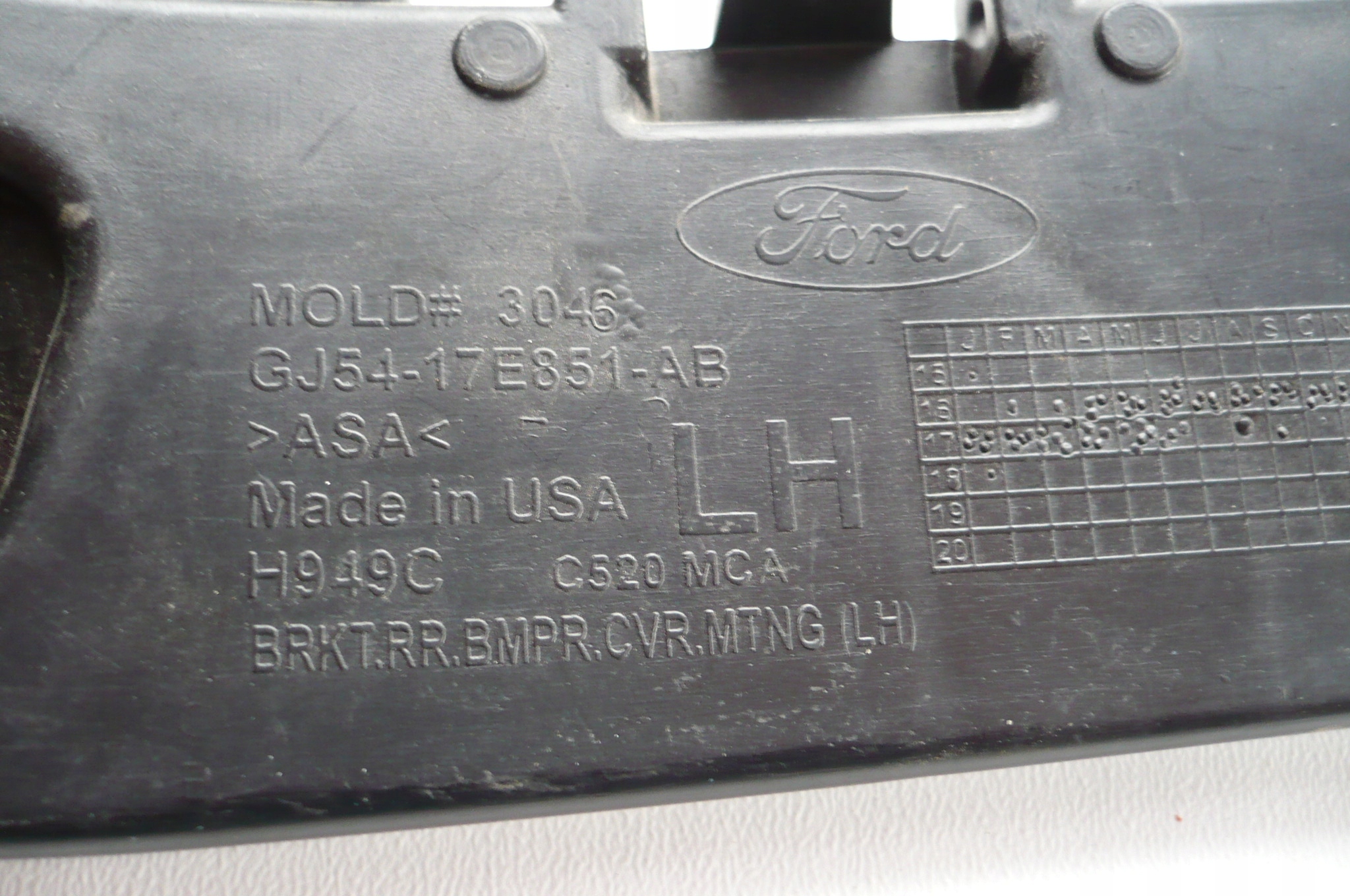 FORD ESCAPE III LIFT 15- bumper bracket left rear part original