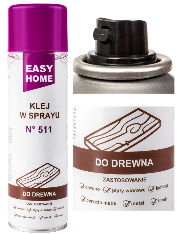 

Klej kontaktowy w sprayu Drewno Fornir Laminaty