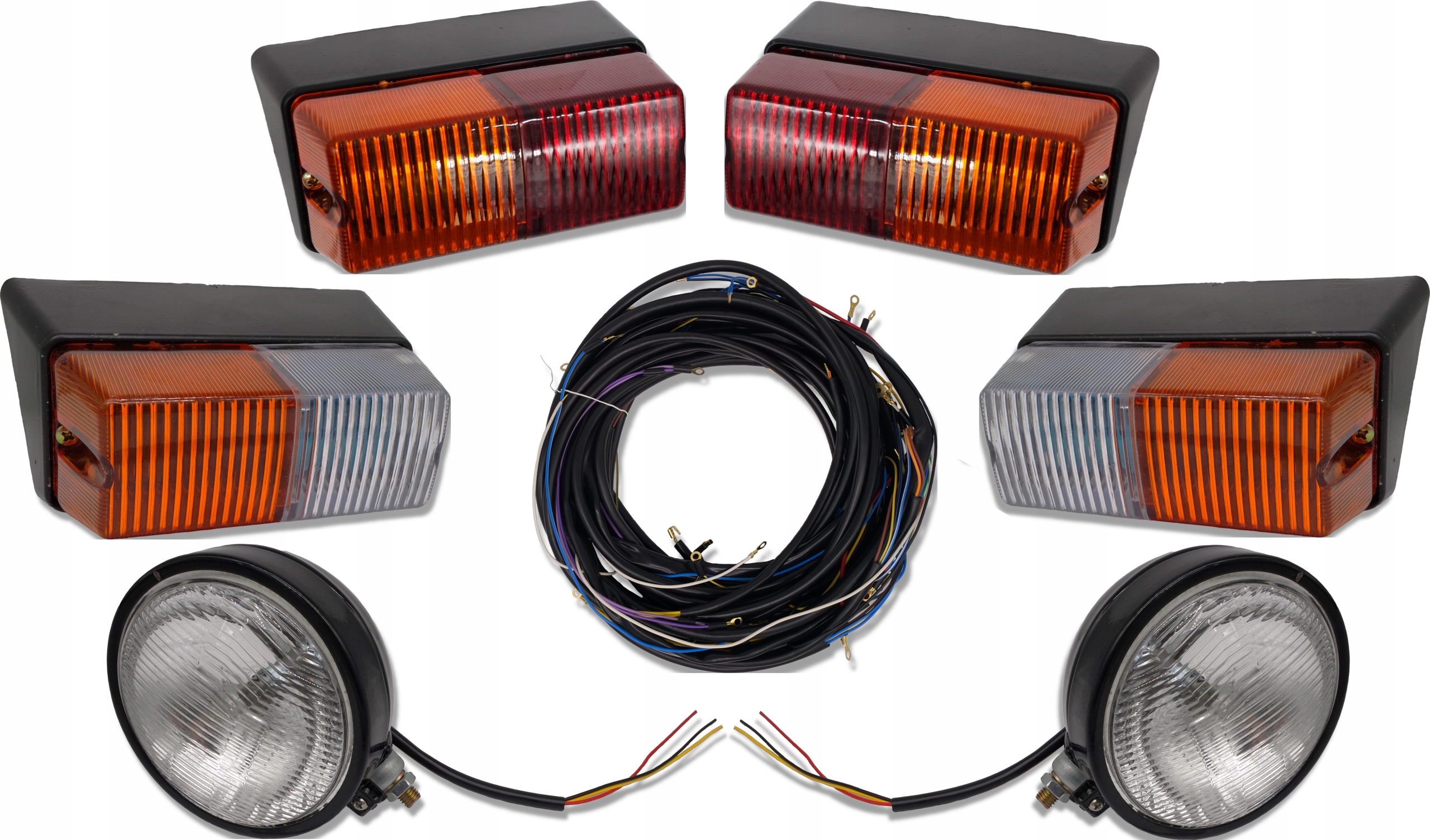 ZESTAW REFLEKTORY + LAMPY TYLNE + INSTALACJA T-25 + LAMPY UNIWERSALNE