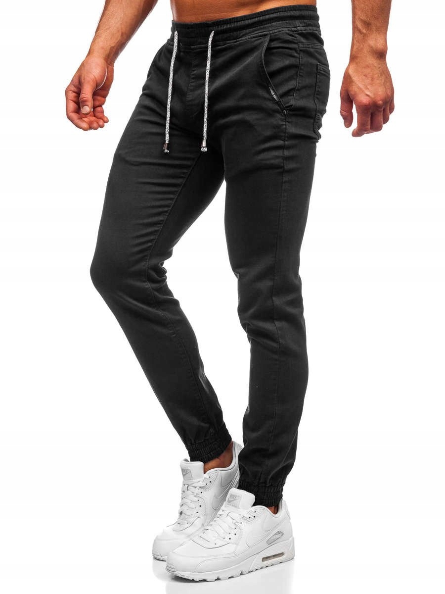 

Spodnie Joggery Męskie Czarne CT8808 DENLEY_37/2XL