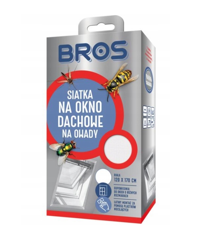 

Moskitiera siatka na okno dachowe Bros 1,2 x 1,7m