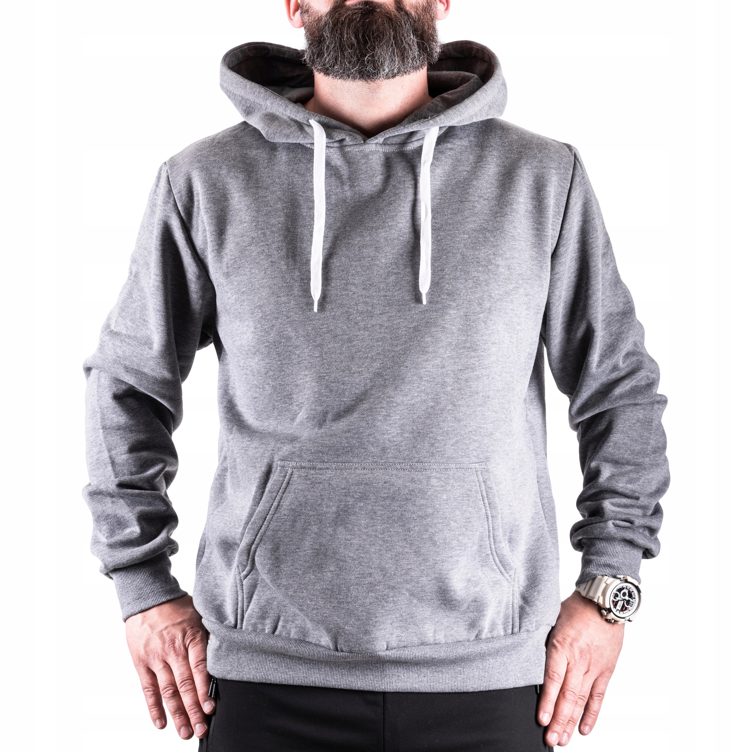 

Bluza męska z kapturem Dresowa szara Bernt r.3XL