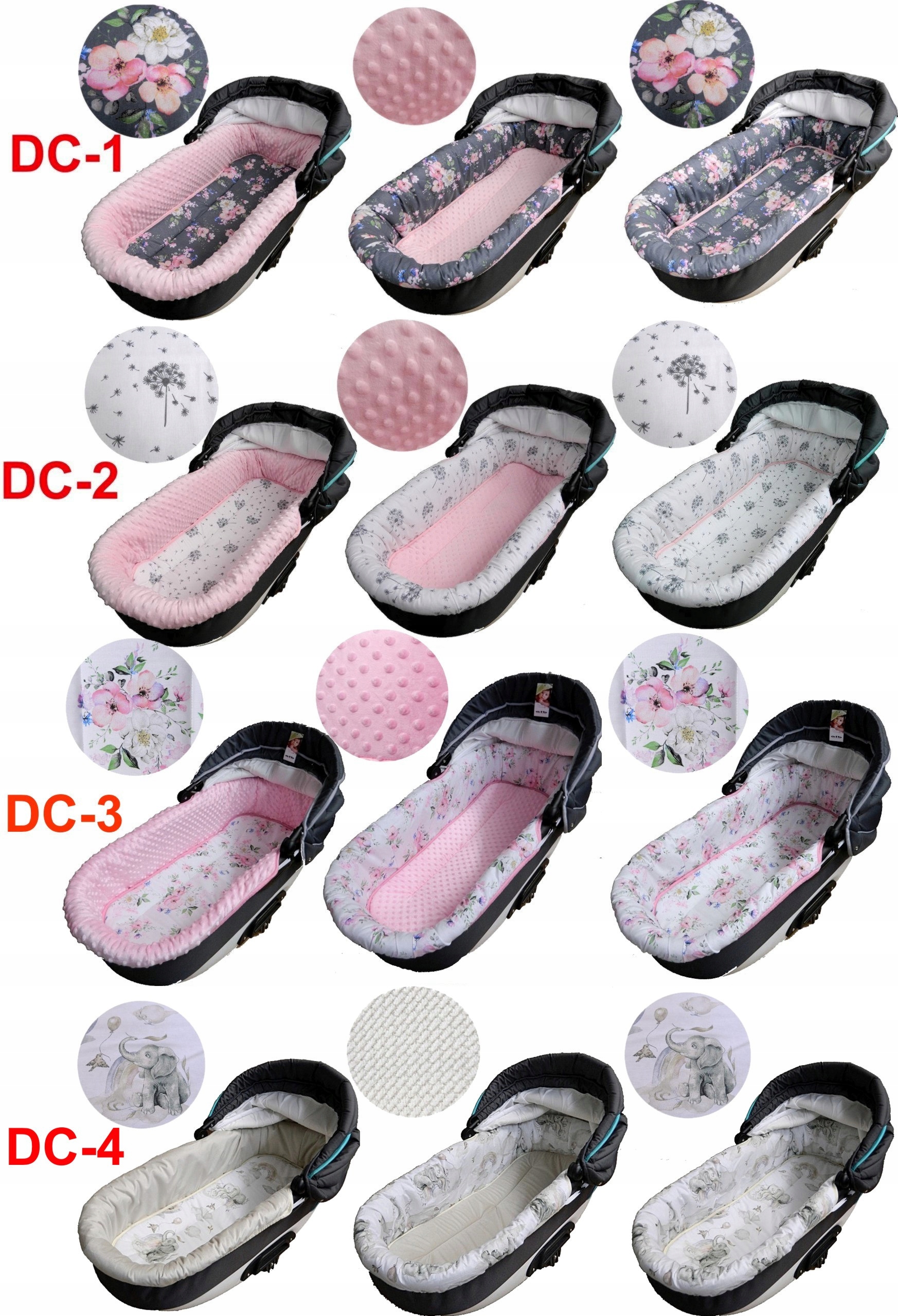 WKŁADKI WKŁAD DO GONDOLI 2-STRONNY BAWEŁNA -MINKY Waga produktu z opakowaniem jednostkowym 1 kg