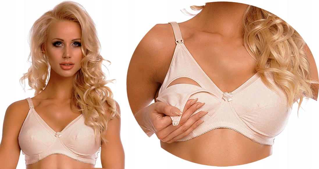 DHCHIC Biustonosz do karmienia MIĘKKI beżowy 90C