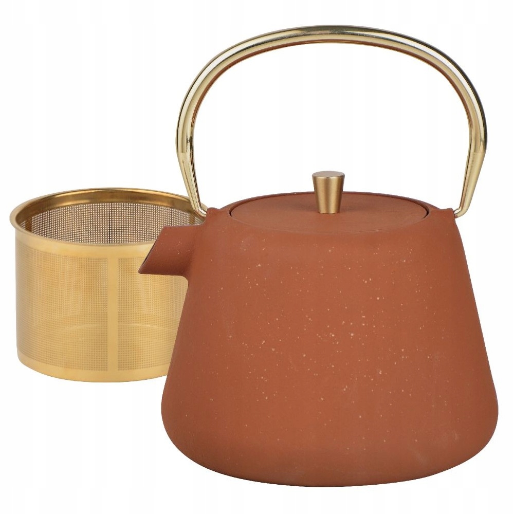 Litinová konvička se sítkem, smaltovaný vnitřní povrch, 1 l, rezavý KINGHoff, KH-1934