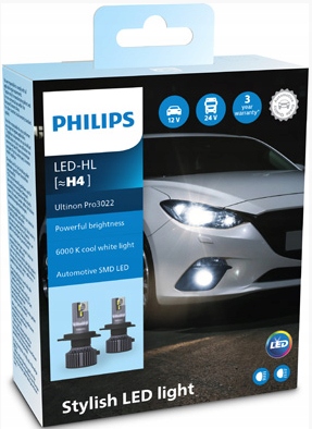 

Żarówki Led H4 Philips Ultinon PRO3022