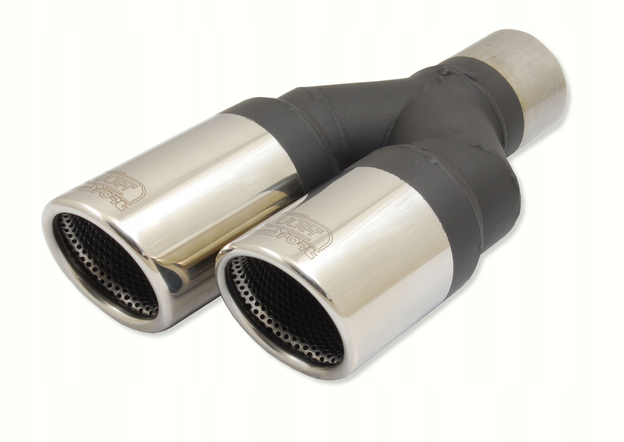 Końcówka Tłumika podwójna okrągła 70 mm | PRAWA