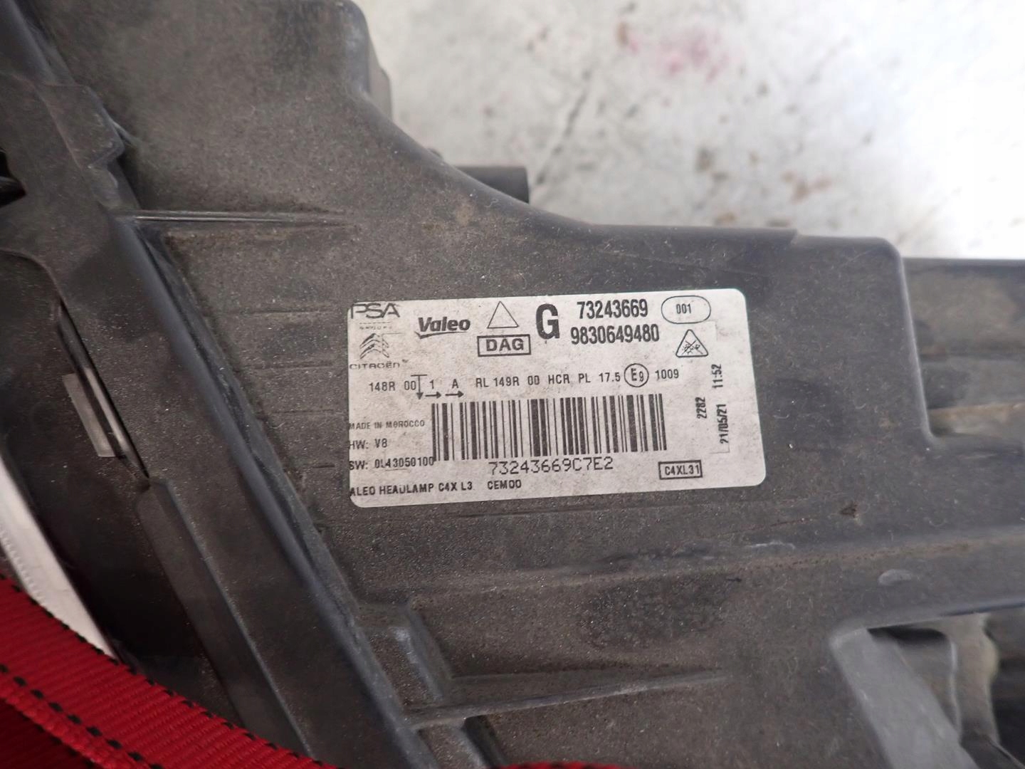 light front front left CITROEN C4 III 2020- FULL LED 9830649480