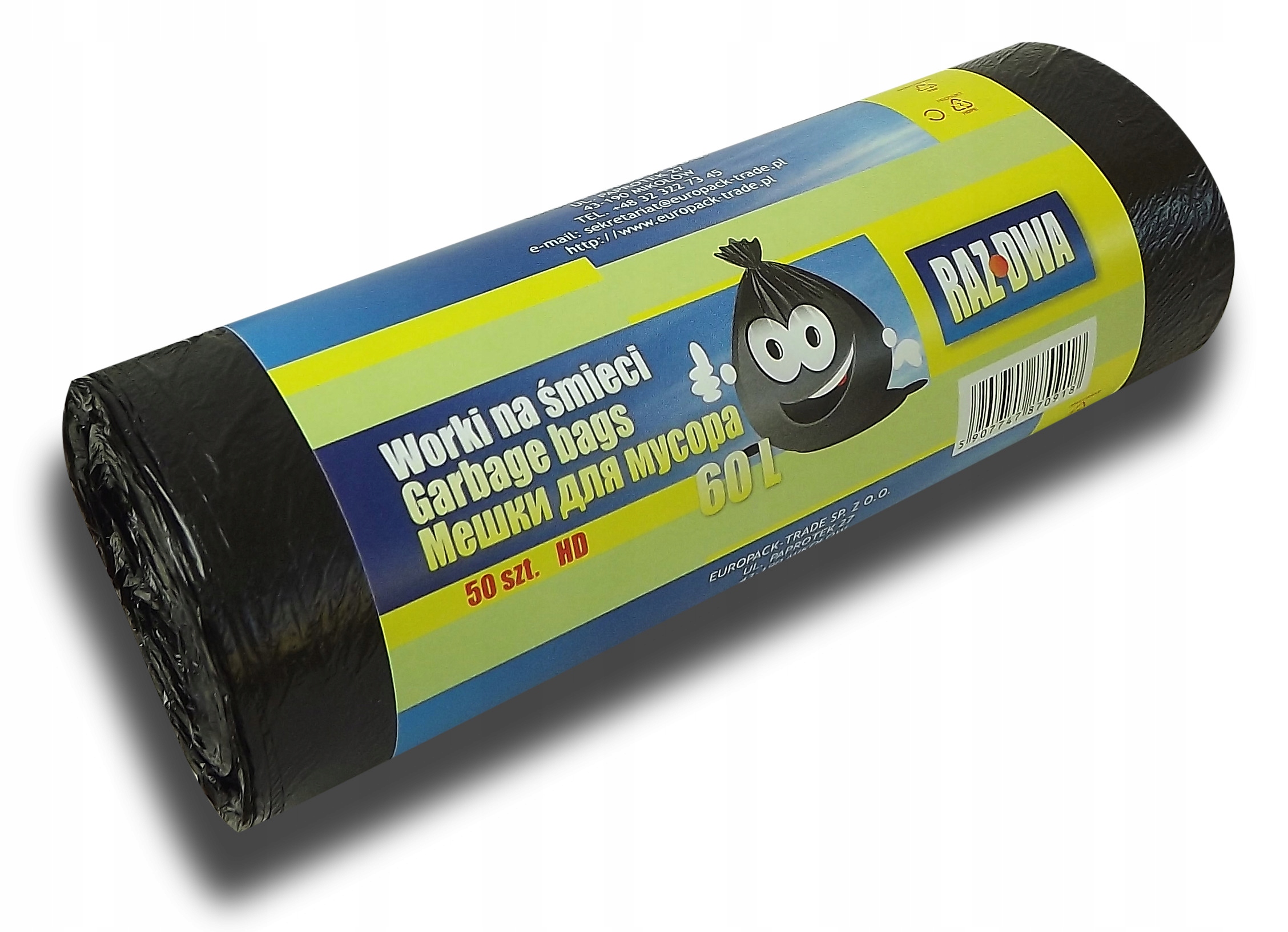 

Worki Na Śmieci Odpady 60L 50SZT Na Rolce Hdpe