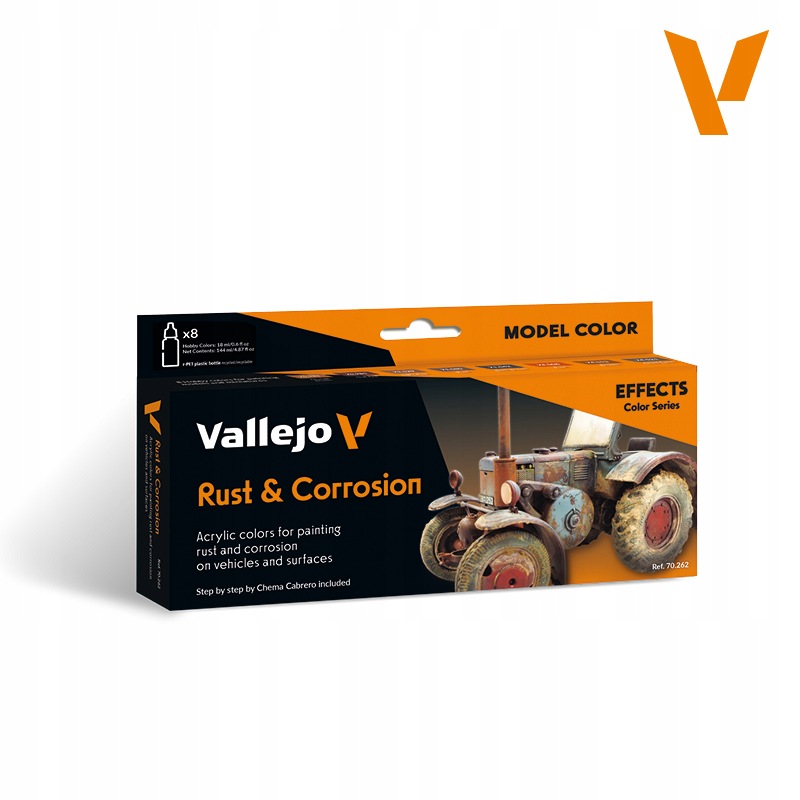 Sada barev Rust & Corrosion 8x18 ml Vallejo 70262