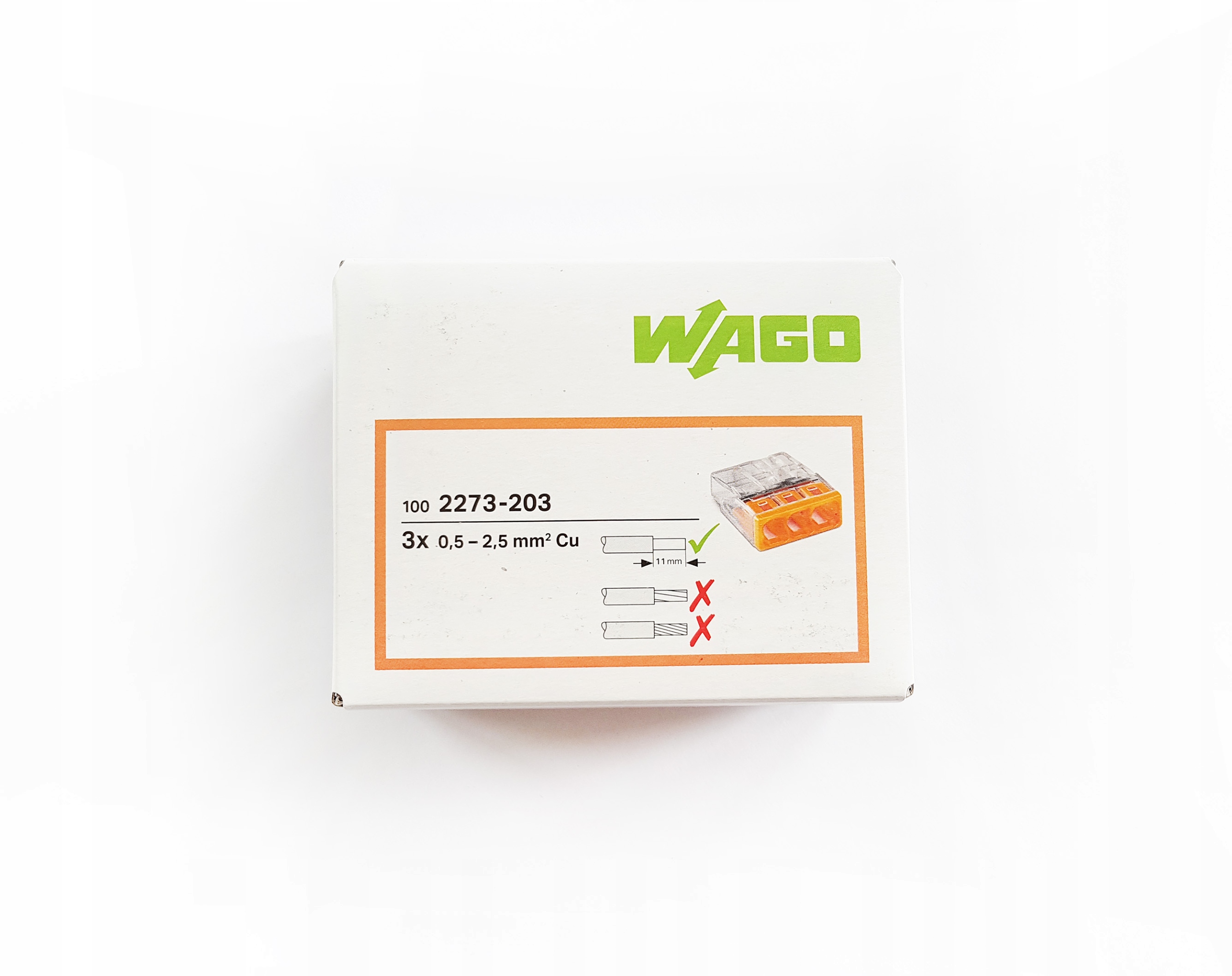 

Wago Szybkozłączka Złączki Na Drut 3x2,5 10 Szt