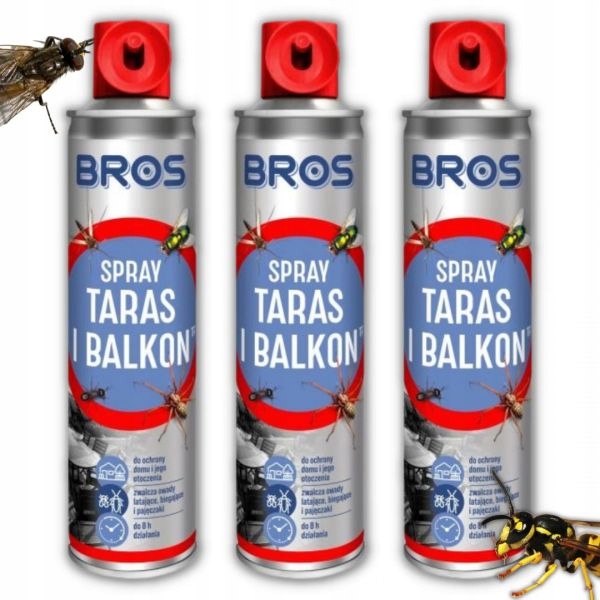 

Spray na owady taras i balkon Bros 350 ml x 3 szt.