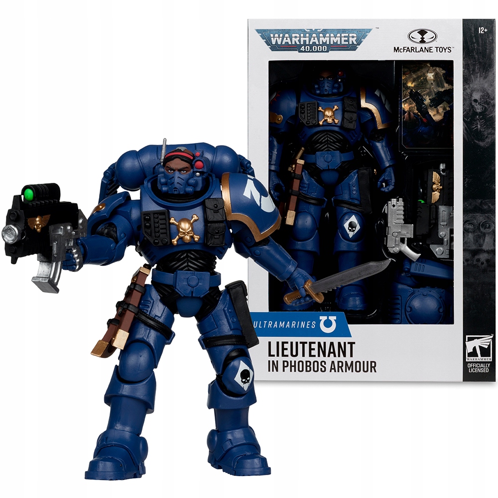Figurka Warhammer 40k Lieutenant inPhobos Armour (Ultramarines) 18cm