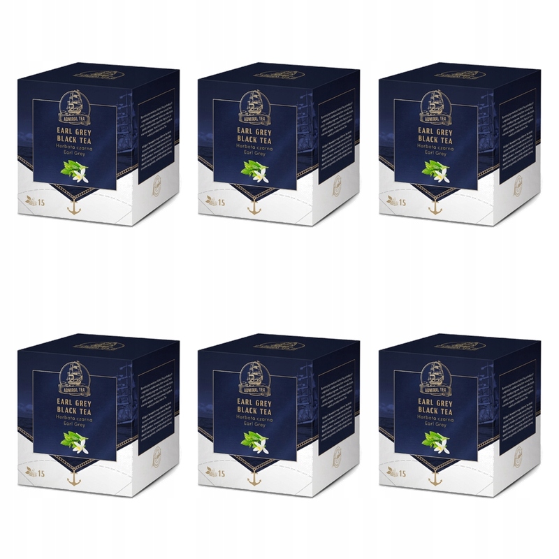 Admiral Tea Černý Earl Grey Čaj 15 x 2 g X6