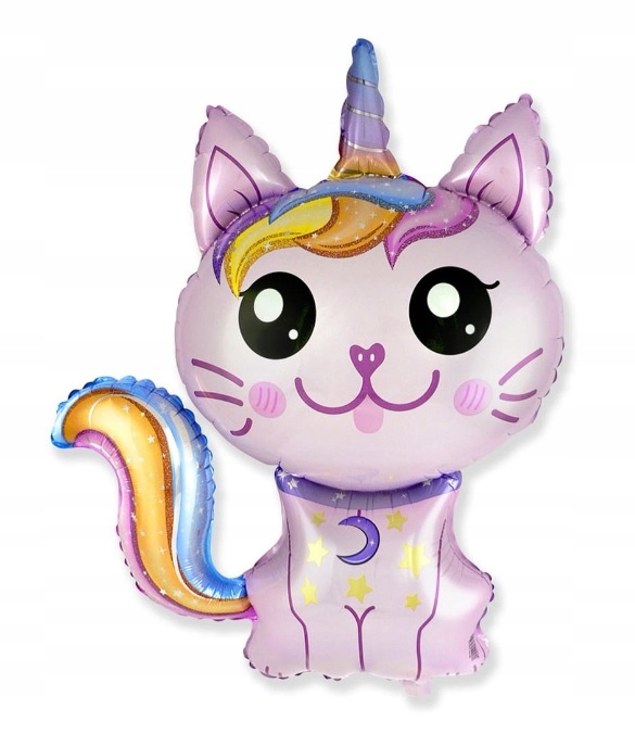 Balon Foliowy Jednorożec Magiczny Kot 60 cm