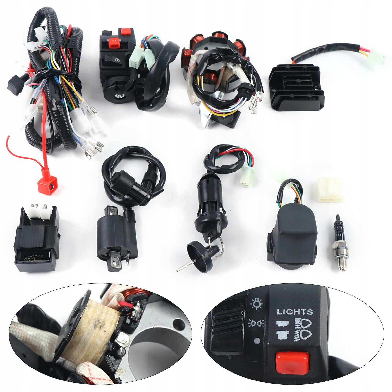KOMPLETNA INSTALACJA ELEKTRYCZNA WIĄZKA PRZEWODÓW DO ATV QUAD 125-250CC