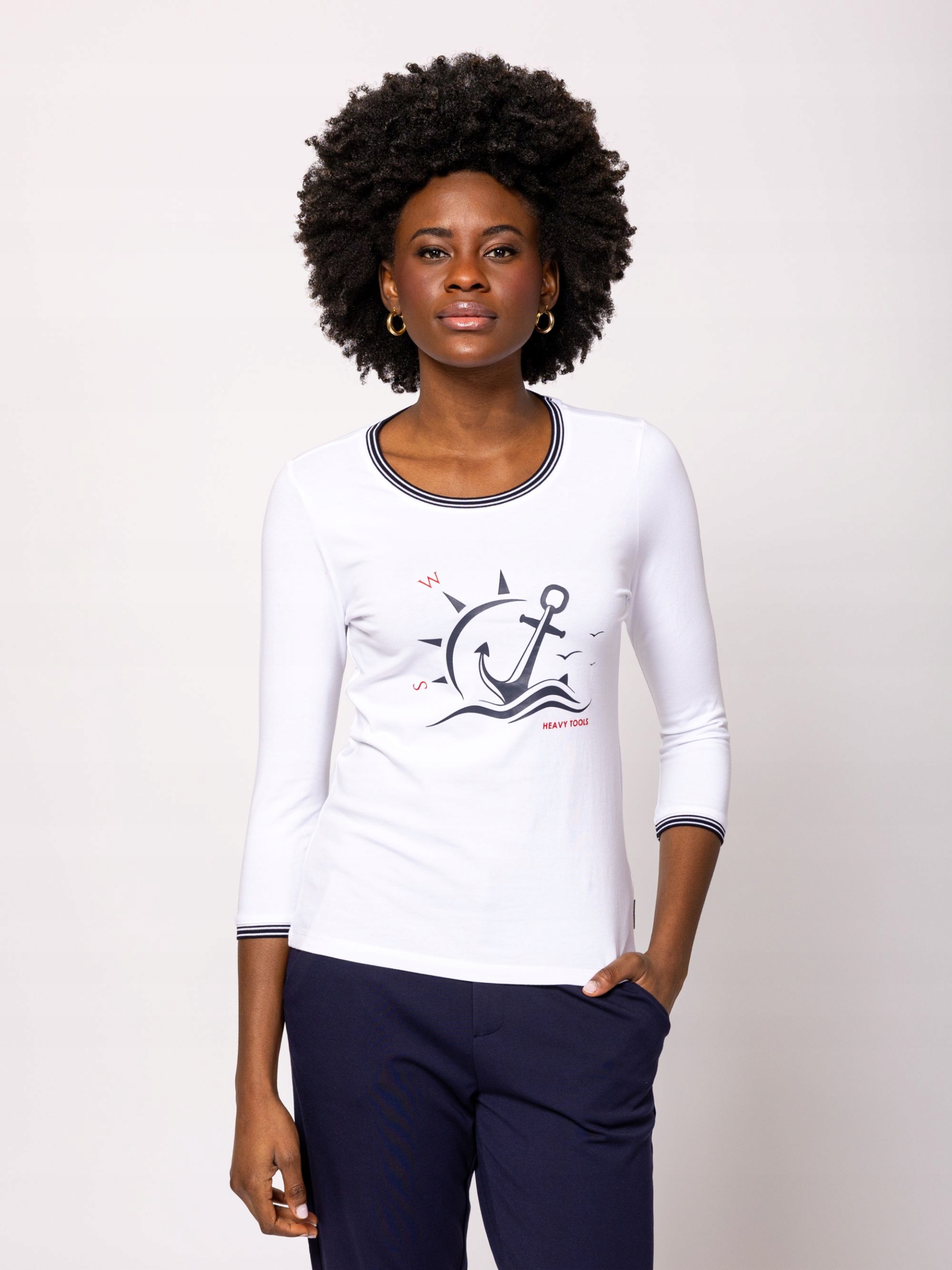 Heavy Tools Dámské Tričko S 3/4 Rukávem CARLOS25 Bílá Barva S